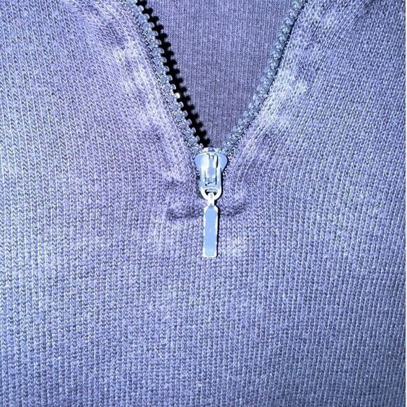 80s Navy J. CREW Made in USA Oversized Sweatshirt Size XL - Picture 4 of 7